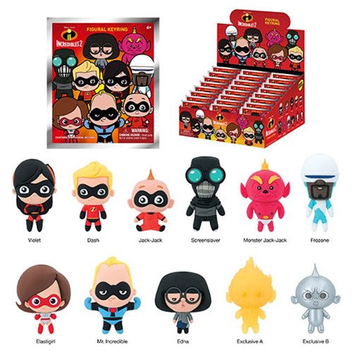 Incredibles 2 3D Figural Key Chain Master Carton            