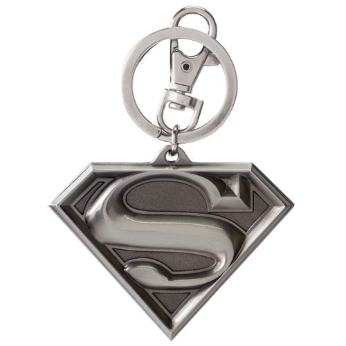 Superman Shield Logo DC Comics Pewter Key Chain             