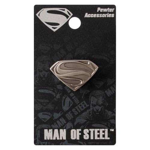 Superman Man of Steel Logo Pewter Lapel Pin                 