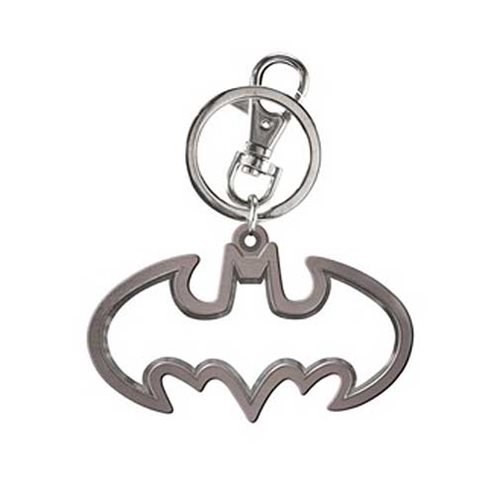 Batman Logo Cut Out Pewter Key Chain                        