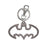 Batman Logo Cut Out Pewter Key Chain                        