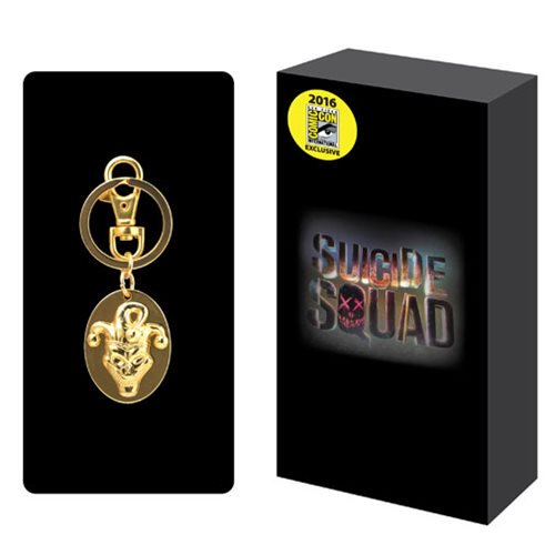 Suicide Squad Joker Gold Pewter Key Chain SDCC 2016         