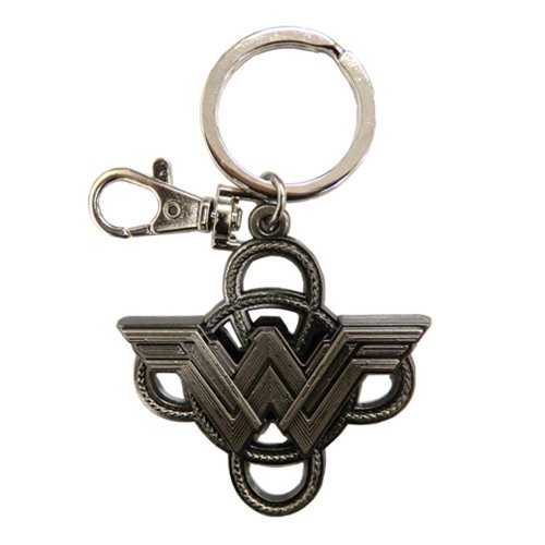 Wonder Woman Logo with Lasso Pewter Key Chain               