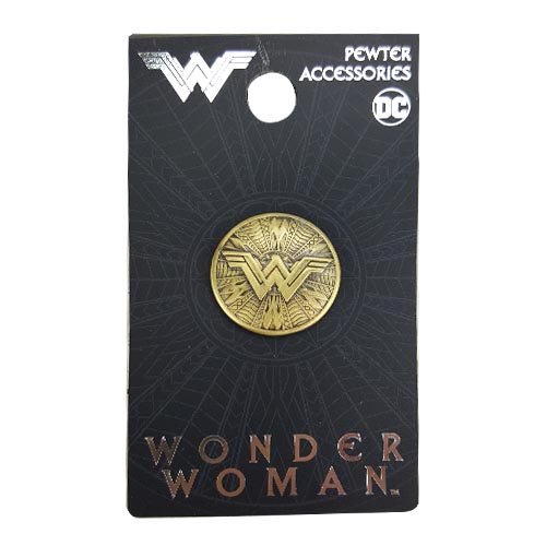 Wonder Woman Shield Pewter Lapel Pin                        