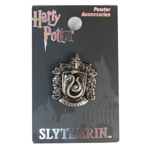 Harry Potter Slytherin Crest Pewter Lapel Pin               