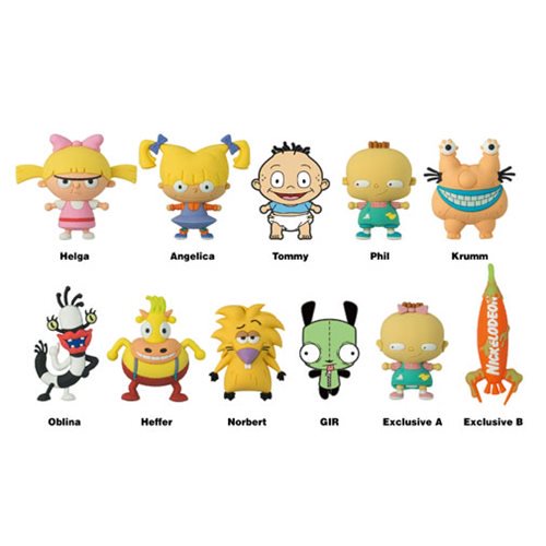 Nickelodeon Series 2 3D Figural Key Chain Display Case      