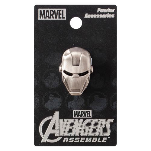 Iron Man Head Pewter Lapel Pin                              