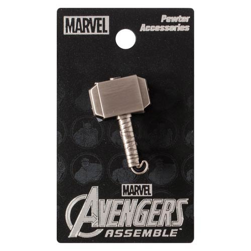 Thor Mjolnir Hammer Pewter Lapel Pin                        