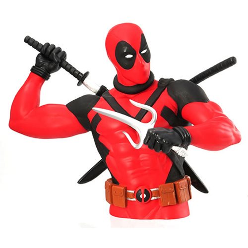 Deadpool with Katana Bust Bank                              