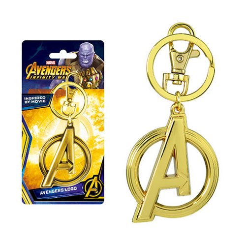 Avenger: Infinity War A Logo Gold Colored Pewter Key Chain  