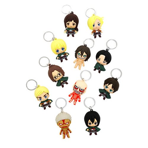 Attack on Titan 3-D Figural Key Chain Display Case          