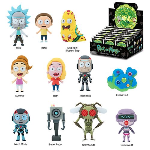 Rick and Morty 3D Figural Key Chain Master Carton           