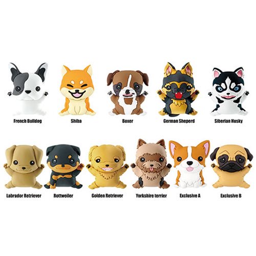 Puppies Series 1 3D Figural Key Chain Display Case          