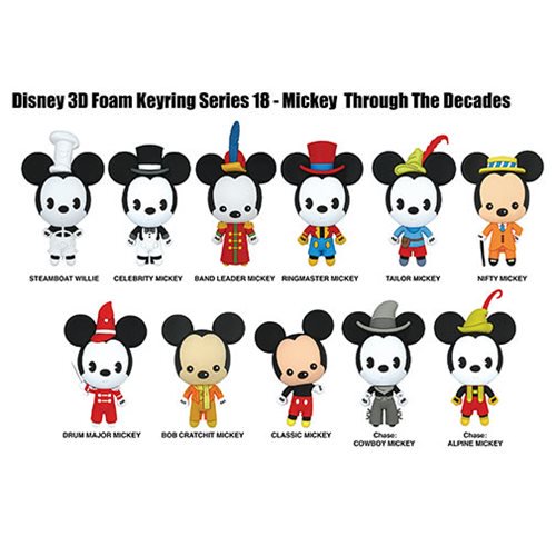 Mickey Through the Years 3D Figural Key Chain Display Case  