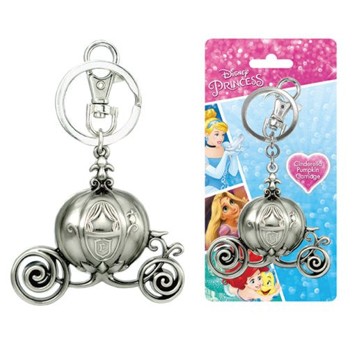 Cinderella Carriage Pewter Key Ring                         