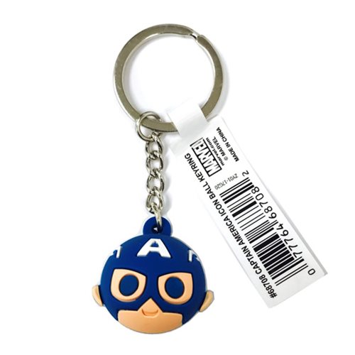 Captain America Icon Ball Key Chain                         