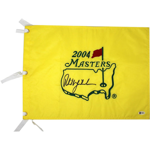 Phil Mickelson Signed 2004 Augusta National Masters Flag Beckett