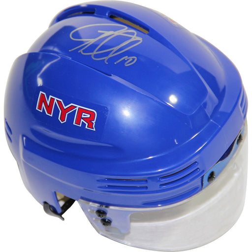 J.T. Miller Signed Blue Rangers Mini Helmet