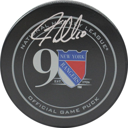 JT Miller Signed NY Rangers 90th Anniversary Puck