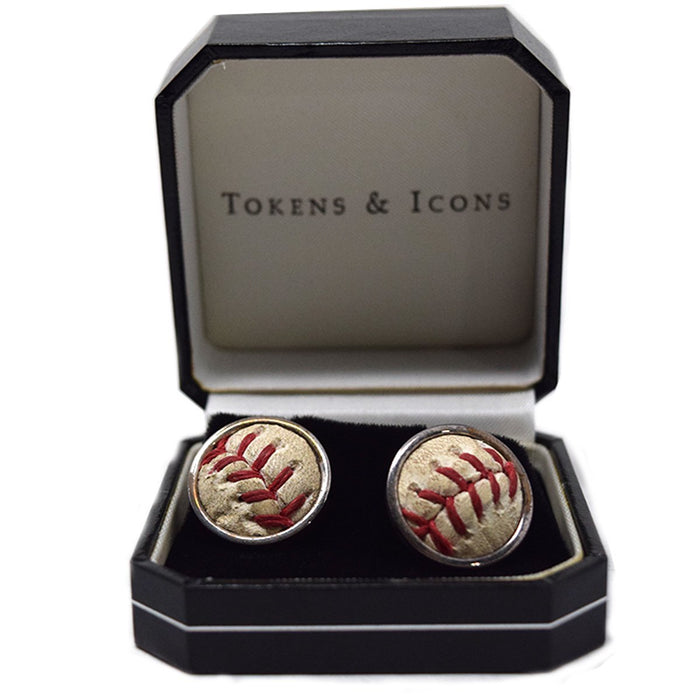 Game Used Baseball Stitches Cuff Links - 7MLB