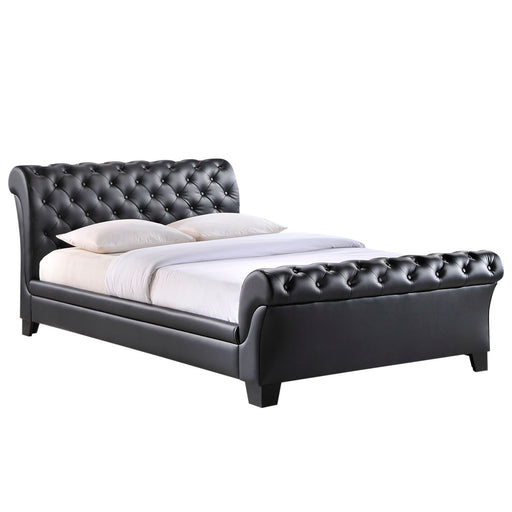 Kate Queen Vinyl Bed 5039-BLK-SET