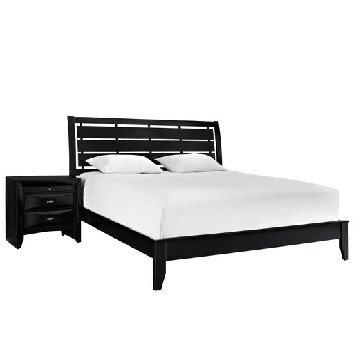 Olivia 2 Piece Queen Bedroom Set 5103-BLK-SET