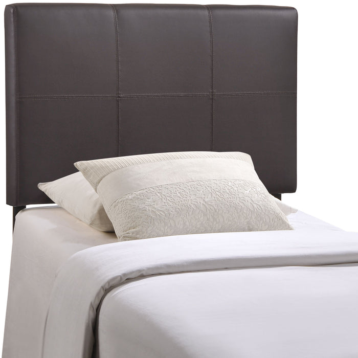 Oliver Twin Upholstered Vinyl Headboard 5153-BRN