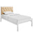 Mia Twin Vinyl Bed 5179-WHI-CHA-SET