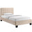 Caitlin Twin Fabric Bed 5191-BEI-SET