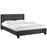 Caitlin Queen Vinyl Bed 5195-BLK-SET