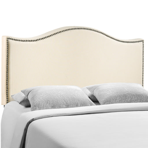 Curl Queen Nailhead Upholstered Headboard 5206-IVO