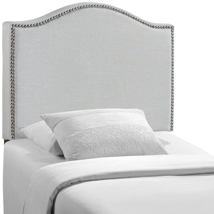 Curl Twin Nailhead Upholstered Headboard 5209-GRY