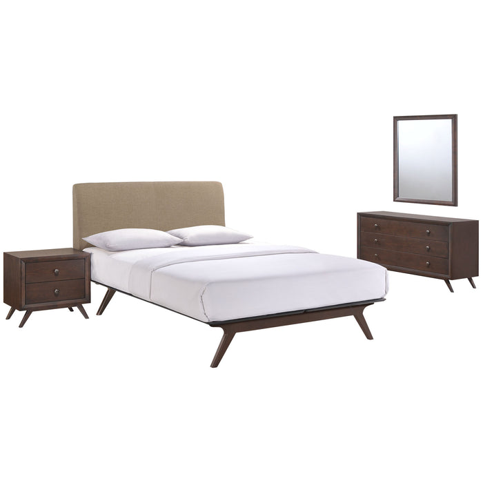 Tracy 4 Piece Queen Bedroom Set 5264-CAP-LAT-SET