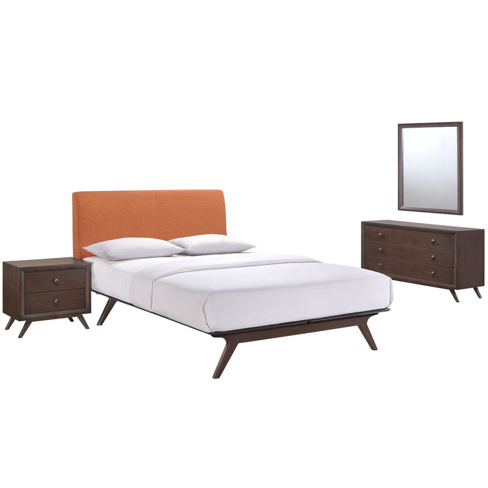 Tracy 4 Piece Queen Bedroom Set 5264-CAP-ORA-SET