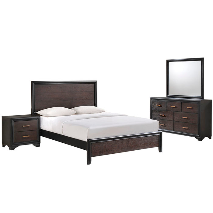 Madison 4 Piece Queen Walnut Bedroom Set 5331-WAL-SET