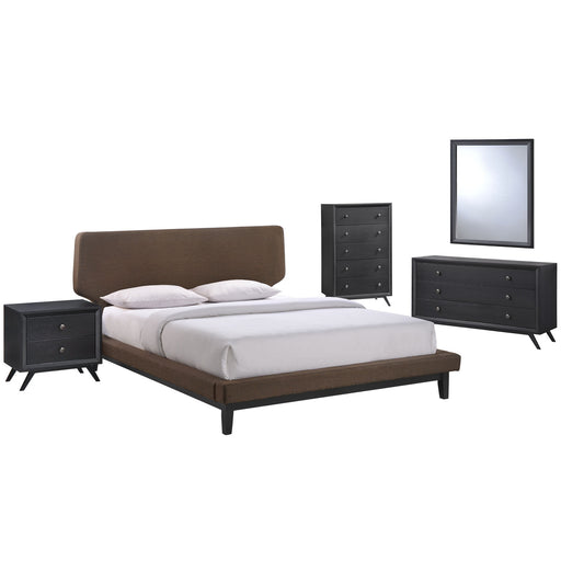 Bethany 5 Piece Queen Bedroom Set 5335-BLK-BRN-SET