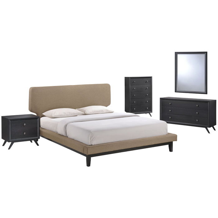 Bethany 5 Piece Queen Bedroom Set 5335-BLK-LAT-SET