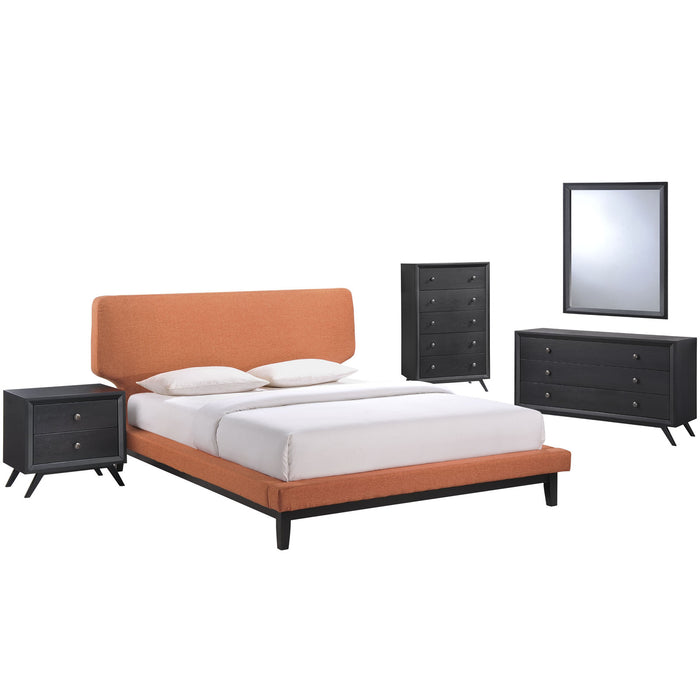 Bethany 5 Piece Queen Bedroom Set 5335-BLK-ORA-SET