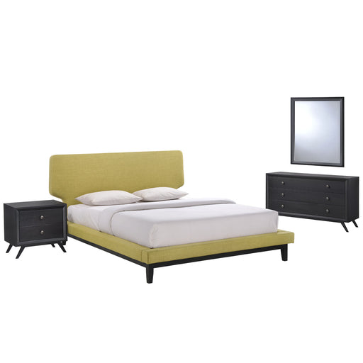 Bethany 4 Piece Queen Bedroom Set 5336-BLK-GRN-SET