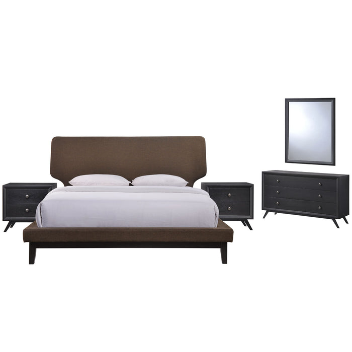 Bethany 5 Piece Queen Bedroom Set 5337-BLK-BRN-SET