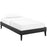 Sharon Twin Vinyl Bed Frame with Squared Tapered Legs 5347-BLK