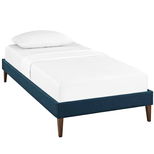 Sharon Twin Fabric Bed Frame with Squared Tapered Legs 5348-AZU