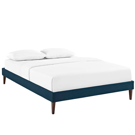 Sharon Full Fabric Bed Frame with Squared Tapered Legs 5350-AZU