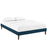 Sharon Full Fabric Bed Frame with Squared Tapered Legs 5350-AZU