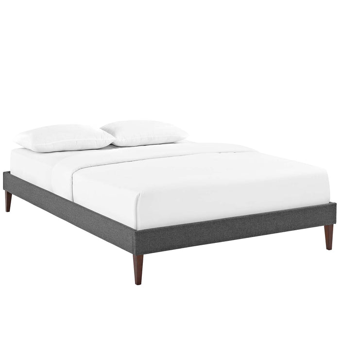 Sharon Full Fabric Bed Frame with Squared Tapered Legs 5350-GRY