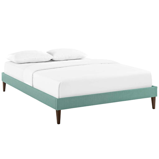 Sharon Full Fabric Bed Frame with Squared Tapered Legs 5350-LAG