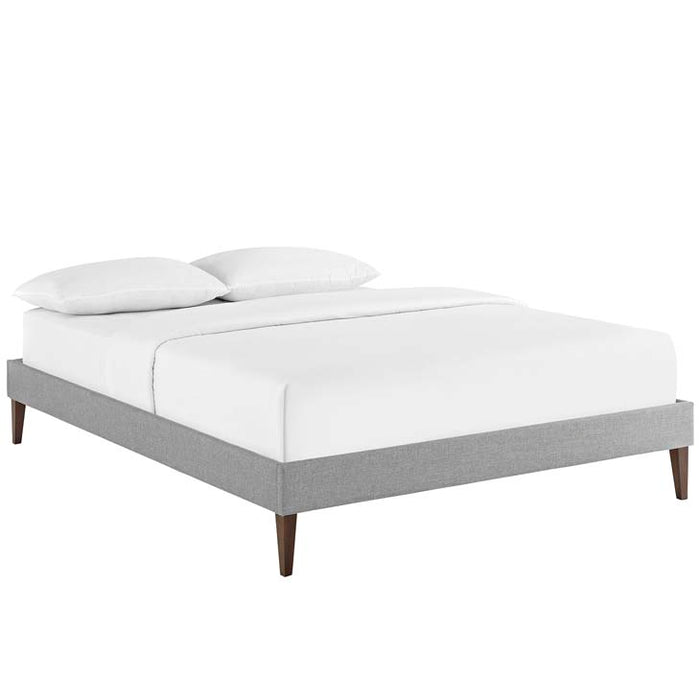 Sharon Full Fabric Bed Frame with Squared Tapered Legs 5350-LGR