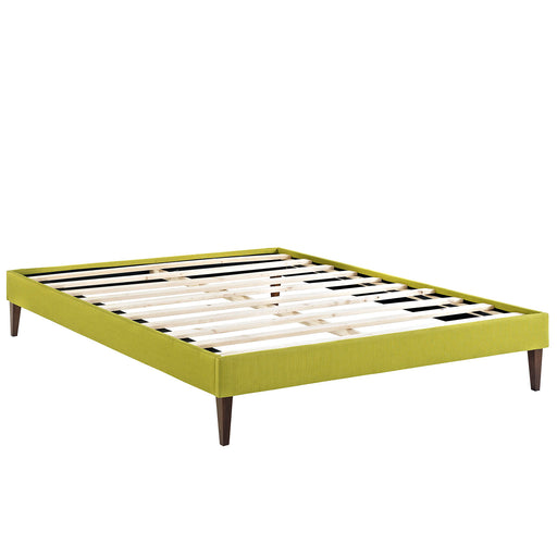 Sharon Full Fabric Bed Frame with Squared Tapered Legs 5350-WHE