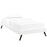 Helen Twin Vinyl Bed Frame with Round Splayed Legs 5357-WHI