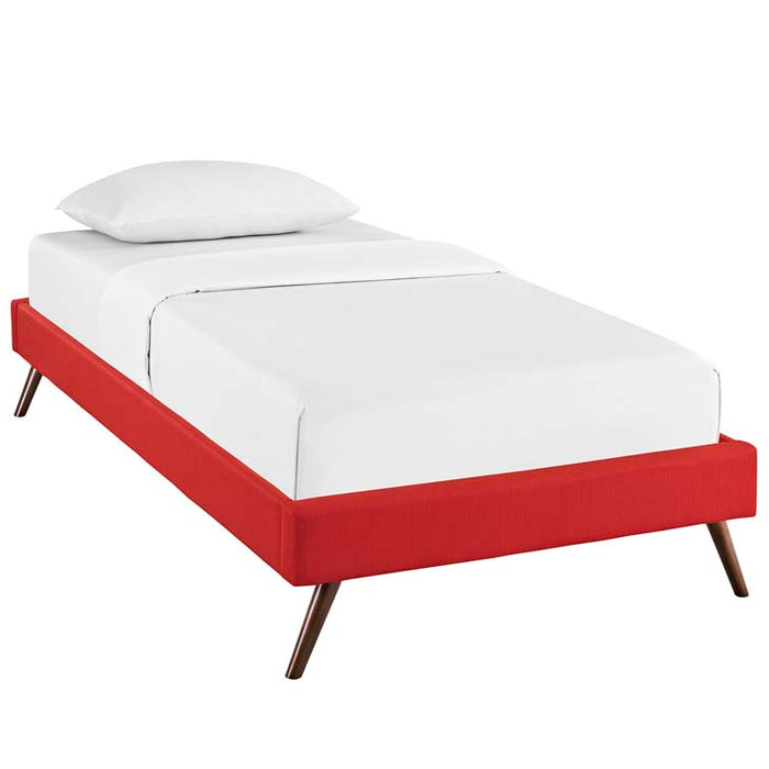 Helen Twin Fabric Bed Frame with Round Splayed Legs 5358-ATO